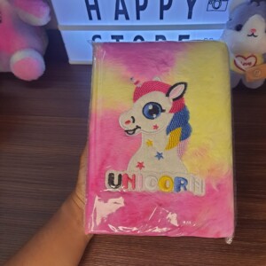 Pretty Unicorn Fur Diary ( A5 Size , Ruled pages )
