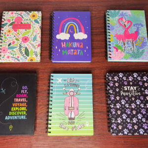 Aesthetic Pretty Hardbound Spiral Diaries ( A5 Size , Ruled pages )