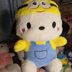 Big Size Dog with Minion cap Plush Toy - 50 cm
