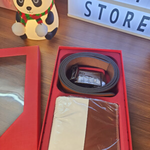 Premium Leather Wallet & Leather Belt Set