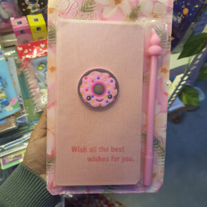 Pretty Donut diary with pen (Ruled pages )