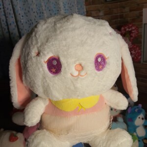Big Size Pretty Bunny with Sparkly Eyes Plush Toy