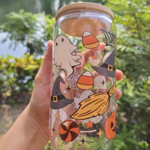 Classy Glass Tumbler with Glass Straw