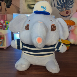 Blue Shirt Elephant Plush Toy
