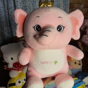 Pink Crown Elelphant Plush Toy