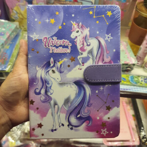 Unicorn Hardbound Magnetic Diary ( A5 Size , Ruled pages )