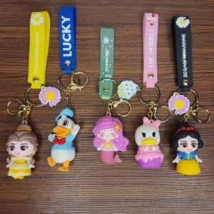 Premium Quality Big Size Disney Princess / Duck / Mermaid Keychains with Bagtags