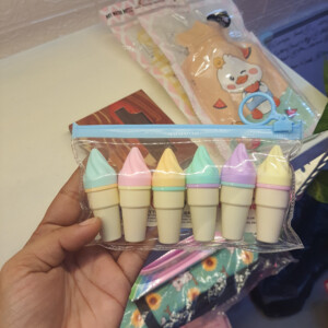 Cute Icecream Highlighter Set (Set of 6)