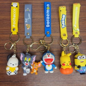 Premium Quality Big Size Dog/ Tom & Jerry/ Doremon/ Pikachu/ Minion Keychains with Bagtags